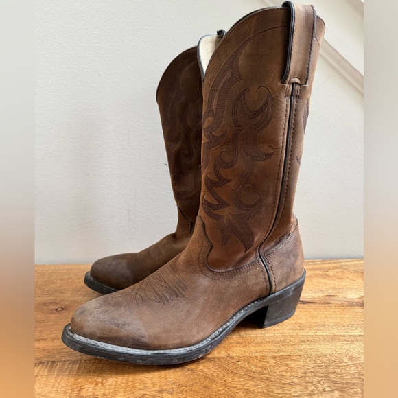Durango Brown Leather Cowboy Western Boots Men Durango DB922 Leather Cowboy Boots
